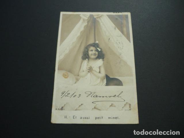 Postales: NI&Ntilde;A EN LA CAMA POSTAL - Foto 1