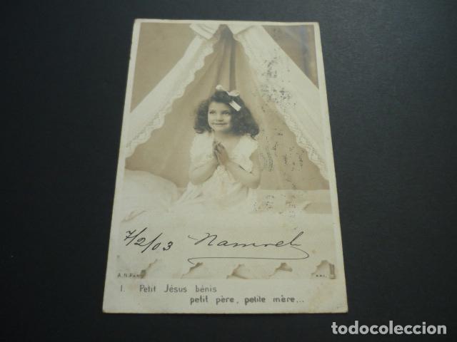 Postales: NI&Ntilde;A EN LA CAMA POSTAL - Foto 1