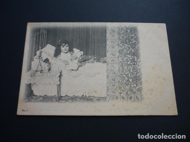 Postales: NI&Ntilde;A EN LA CAMA POSTAL - Foto 1
