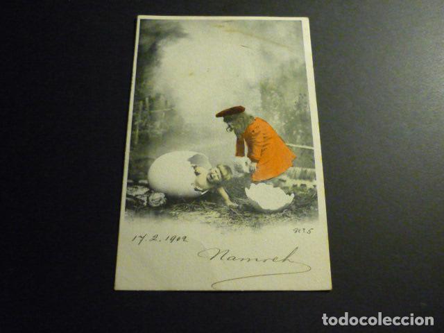 Postales: NI&Ntilde;A CON HUEVO POSTAL - Foto 1