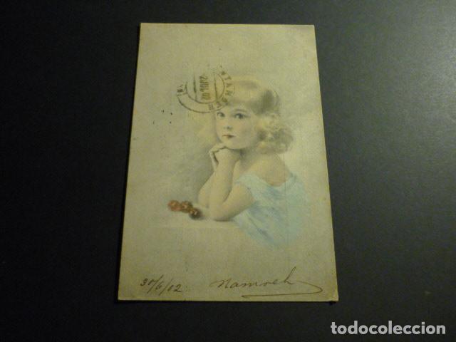 Postales: NI&Ntilde;A CON CEREZAS POSTAL - Foto 1