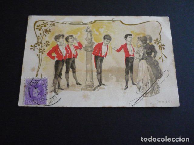 Postales: NI&Ntilde;OS ELEGANTES POSTAL ILUSTRADA - Foto 1