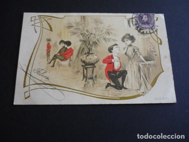 Postales: NI&Ntilde;OS ELEGANTES POSTAL ILUSTRADA - Foto 1