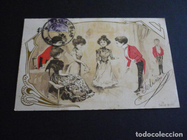 Postales: NI&Ntilde;OS ELEGANTES POSTAL ILUSTRADA - Foto 1