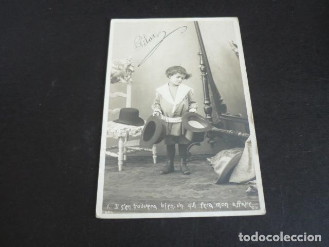 Postales: NI&Ntilde;O CON SOMBREROS POSTAL - Foto 1