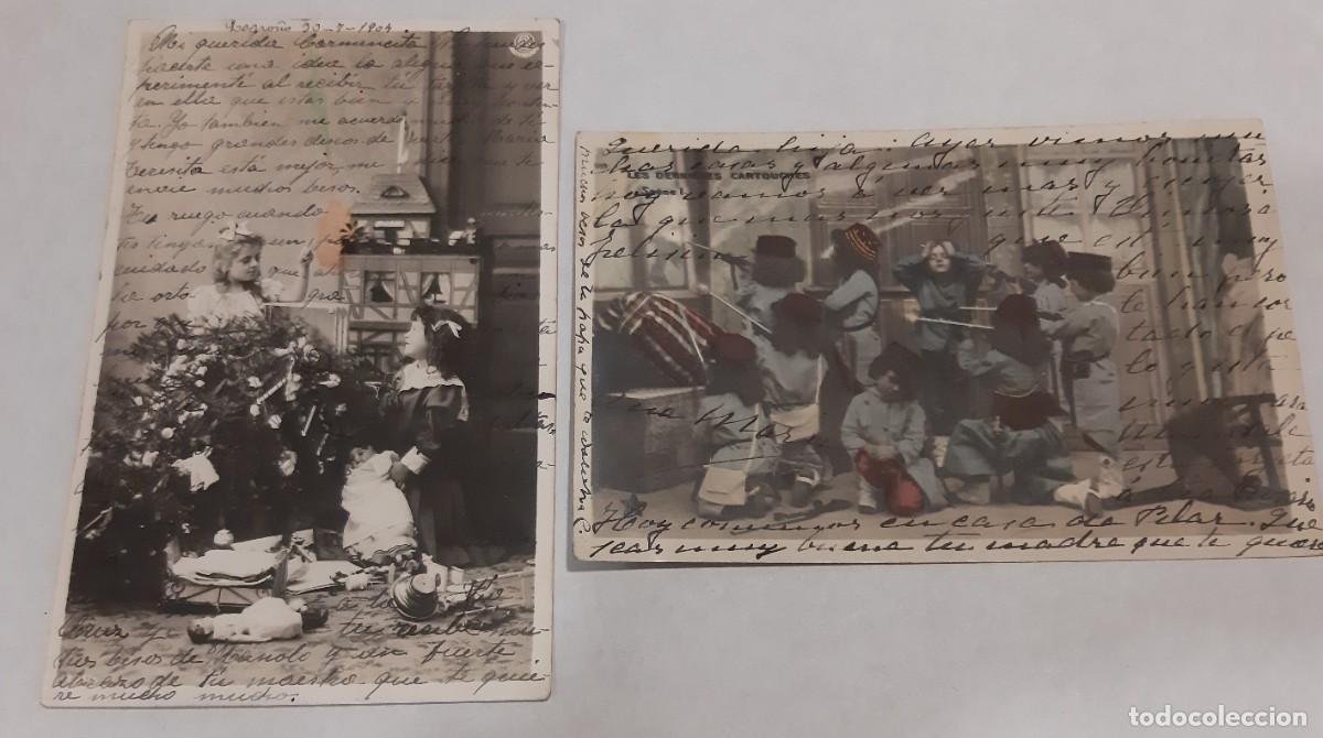 Postales: 2 postales de ni&ntilde;os 1904 - Foto 1