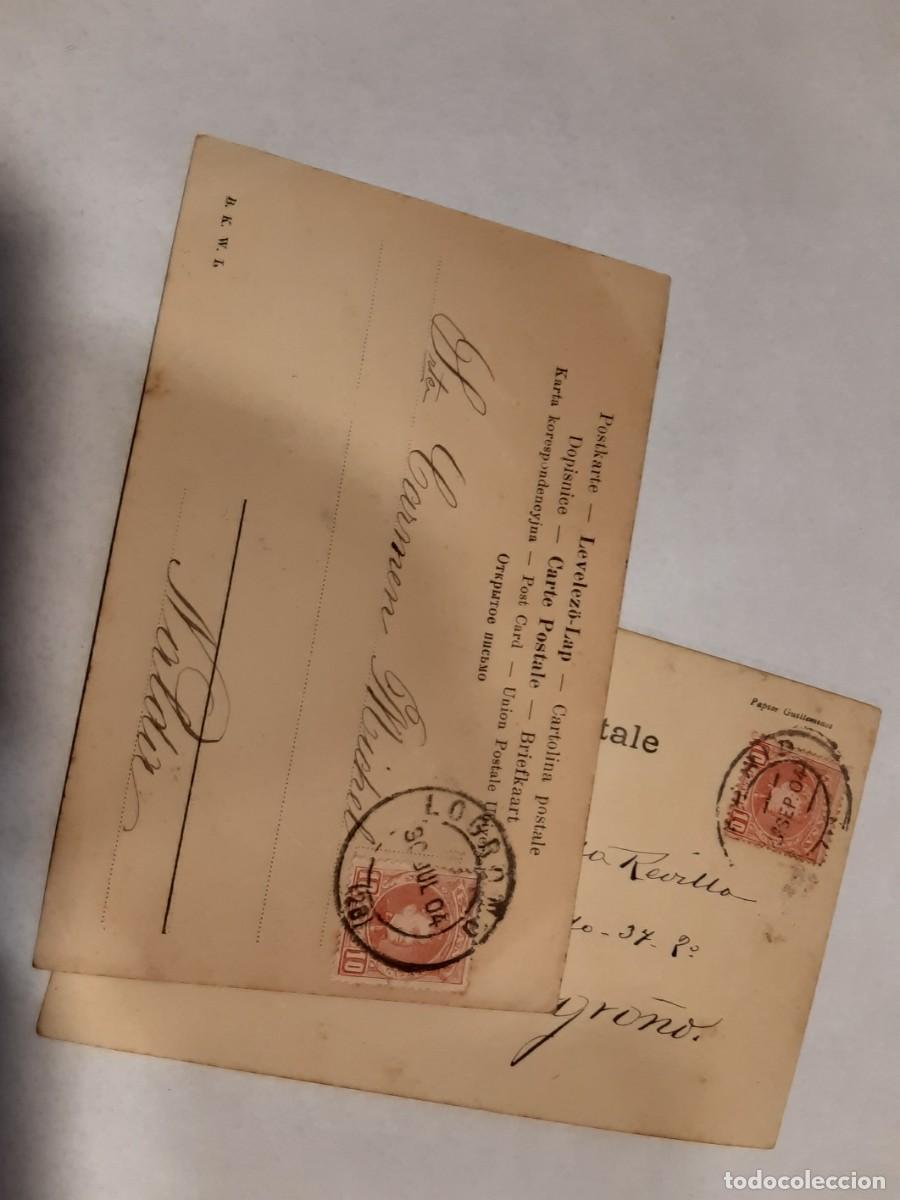 Postales: 2 postales de ni&ntilde;os 1904 - Foto 2