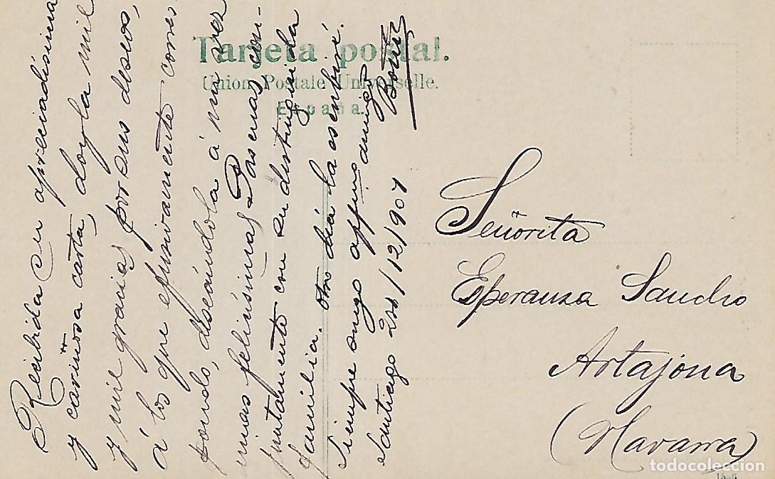 Postales: ANTIGUA POSTAL ESPA&Ntilde;OLA-JUGANDO CON LAS OLAS (1907) - Foto 2