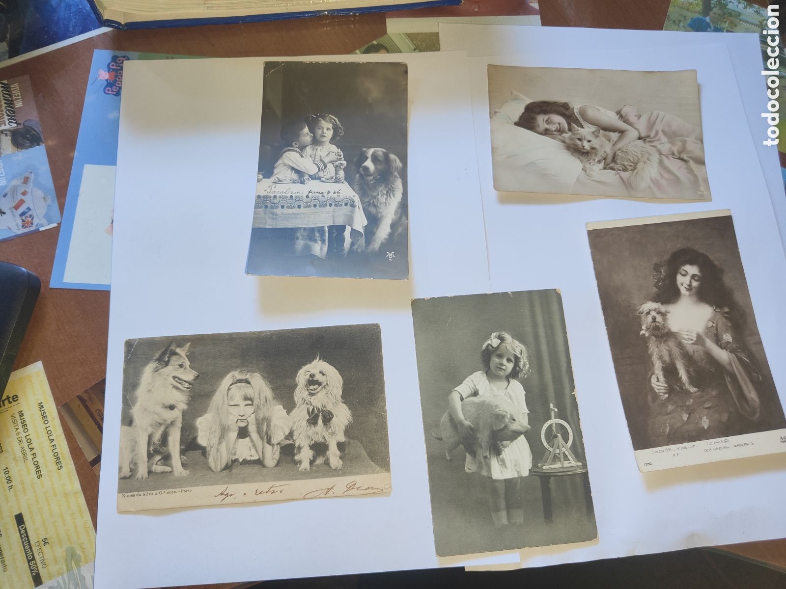 Postales: LOTE POSTALES NI&Ntilde;OS CON ANIMALES - Foto 1