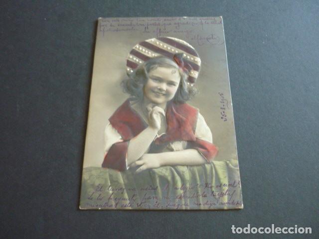 Postales: NI&Ntilde;A ELEGANTE ANTIGUA POSTAL - Foto 1