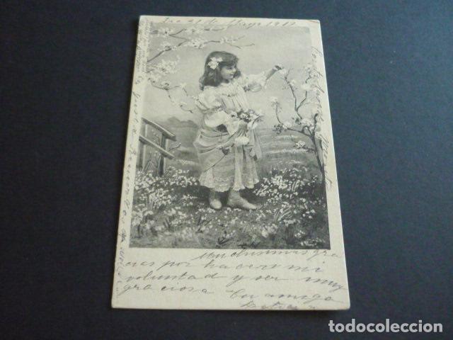 Postales: NI&Ntilde;A ELEGANTE ANTIGUA POSTAL - Foto 1