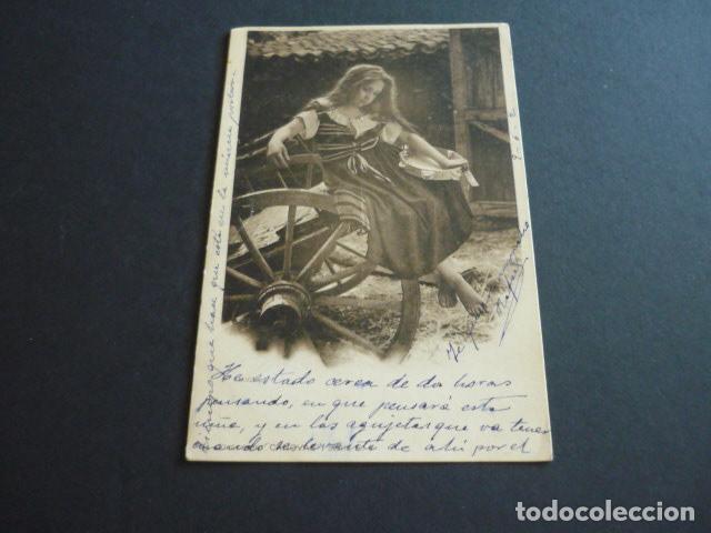 Postales: NI&Ntilde;A CAMPESINA ANTIGUA POSTAL - Foto 1