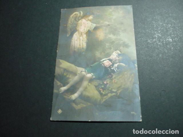 Postales: NI&Ntilde;A CON ANGEL DE LA GUARDA POSTAL - Foto 1