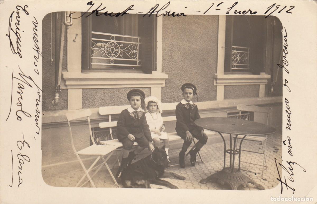 Postales: POSTAL 1912: 3 HERMANOS - ESCRITA - Foto 1