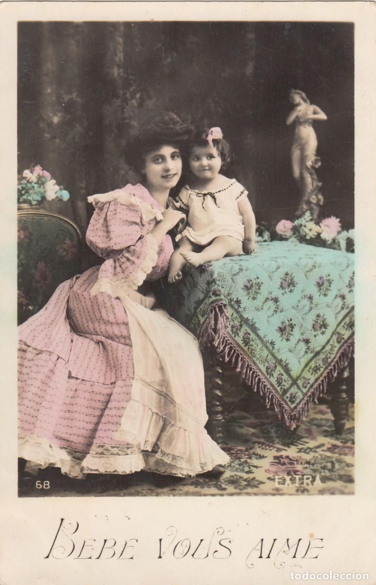 Postales: POSTAL 1916: BEBE Y SU MADRE- ESCRITA - Foto 1