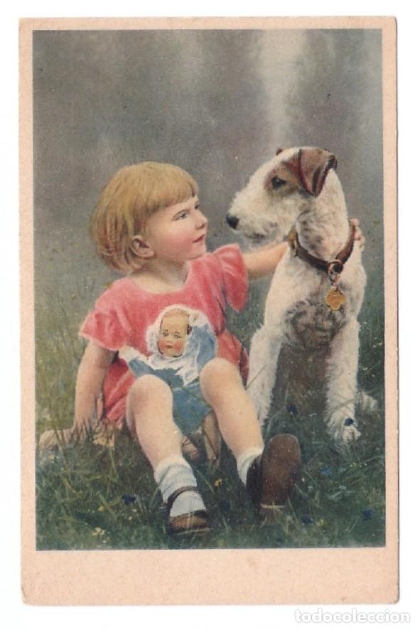 Postales: RETRATO DE NI&Ntilde;A CON SU PERRO - Foto 1