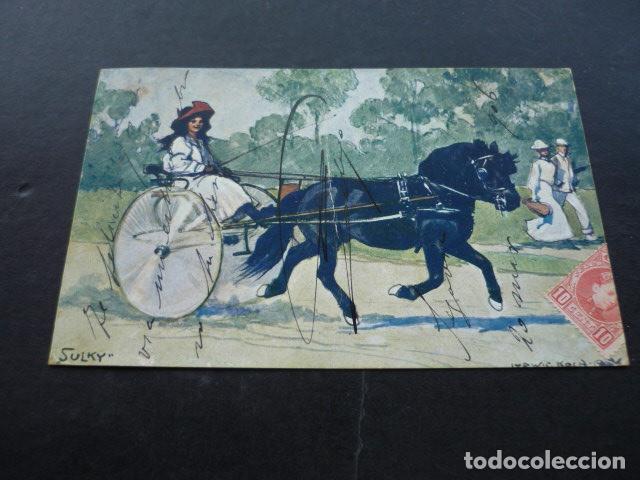 Postales: NI&Ntilde;OS EN COCHE DE CABALLO POSTAL - Foto 1