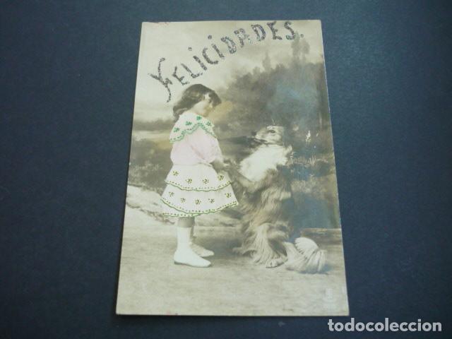 Postales: NI&Ntilde;A CON PERRO POSTAL - Foto 1