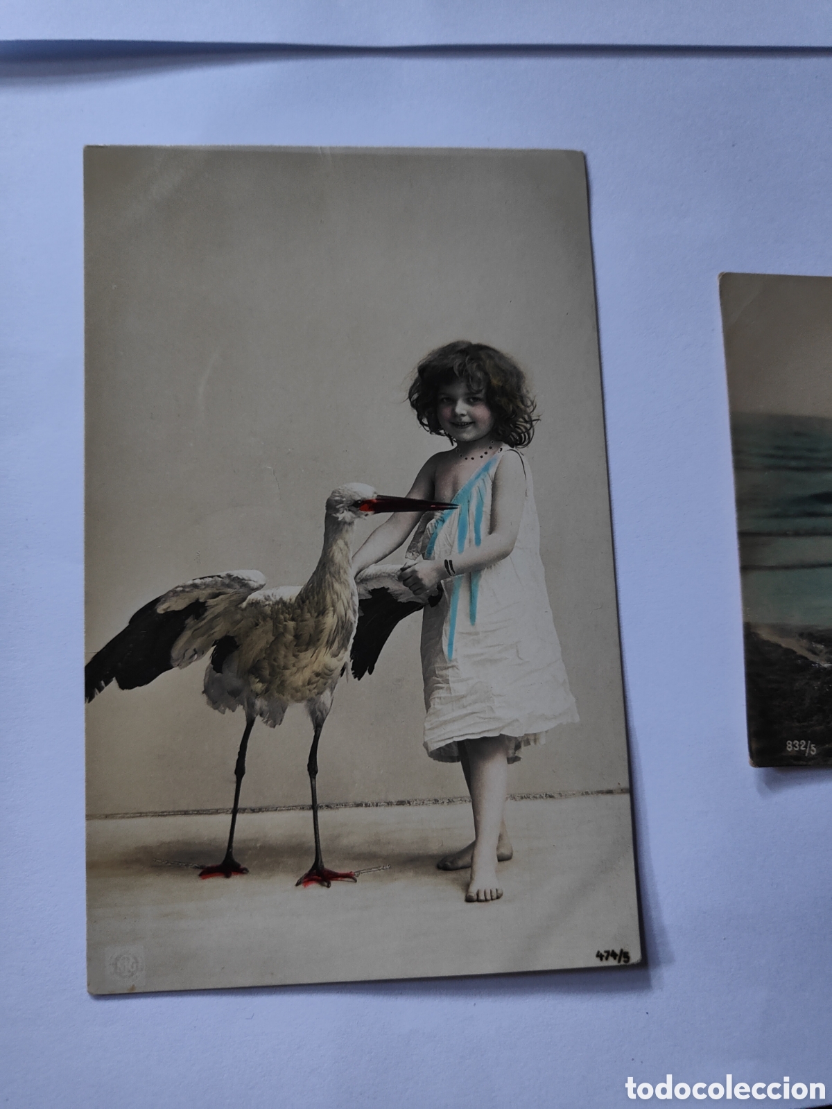 Postales: 4 POSTALES NI&Ntilde;OS CON ANIMALES - Foto 2