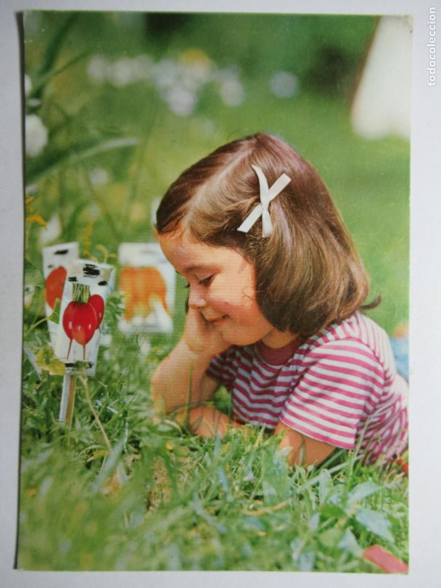 Postales: Postal ni&ntilde;a en el campo - Foto 1