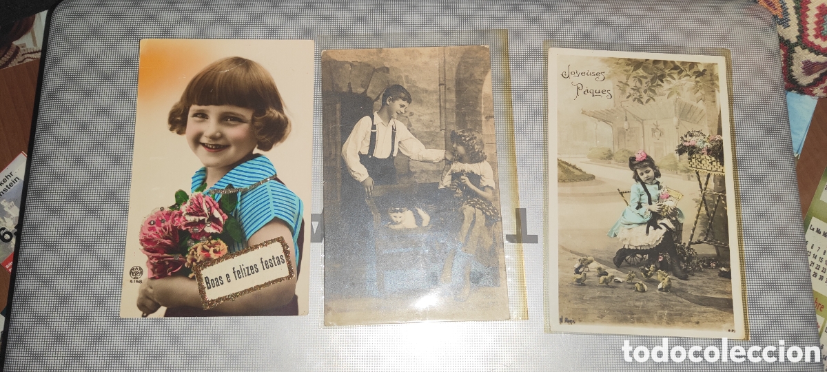 Postales: 3 ANTIGUAS POSTALES ni&ntilde;os - Foto 1
