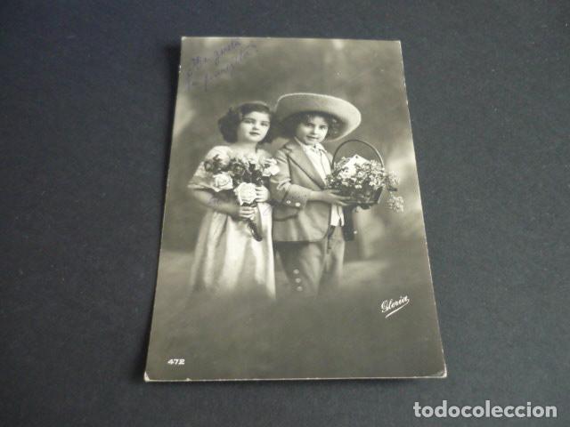 Postales: NI&Ntilde;OS CON FLORES POSTAL - Foto 1