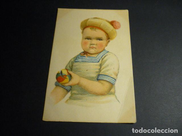 Postales: NI&Ntilde;O CON PELOTA POSTAL ILUSTRADA - Foto 1