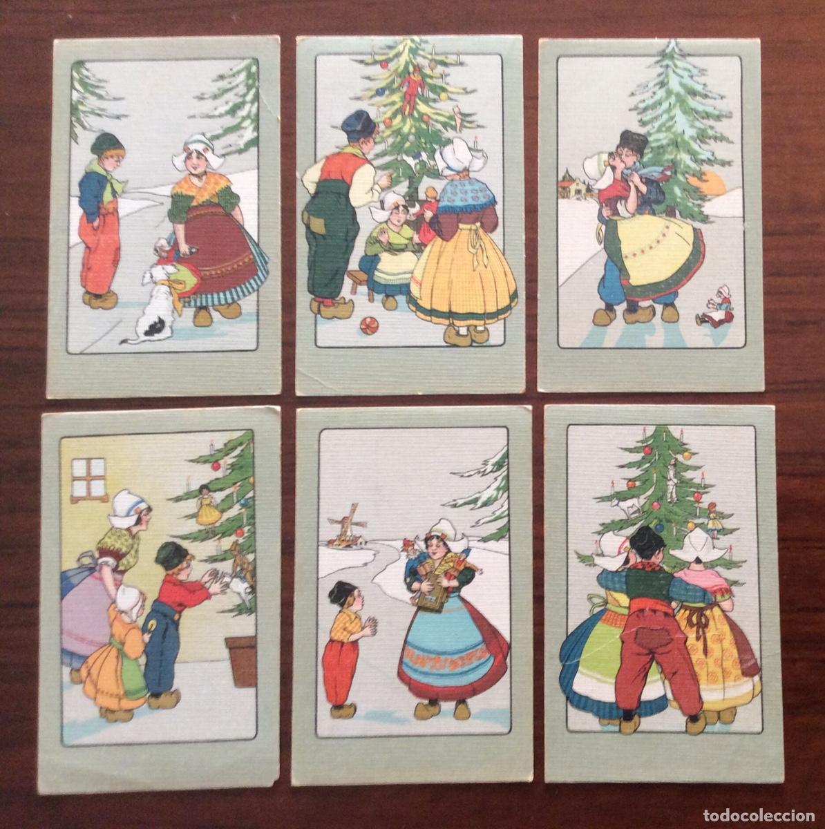 Postcards: COLECCI&Oacute;N DE 6 POSTAL ILUSTRADA SERIE 4185 NI&Ntilde;OS HOLANDESES CON JUGUETES