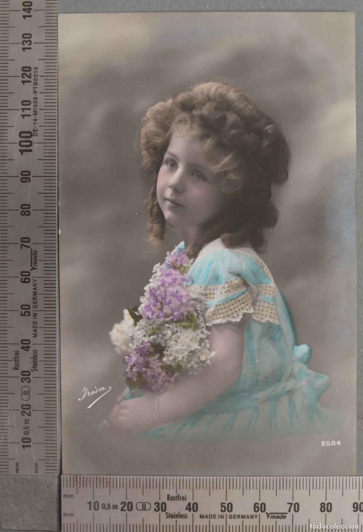 Postales: POSTAL. NI&Ntilde;A FLORES ILUMINADA - Foto 1