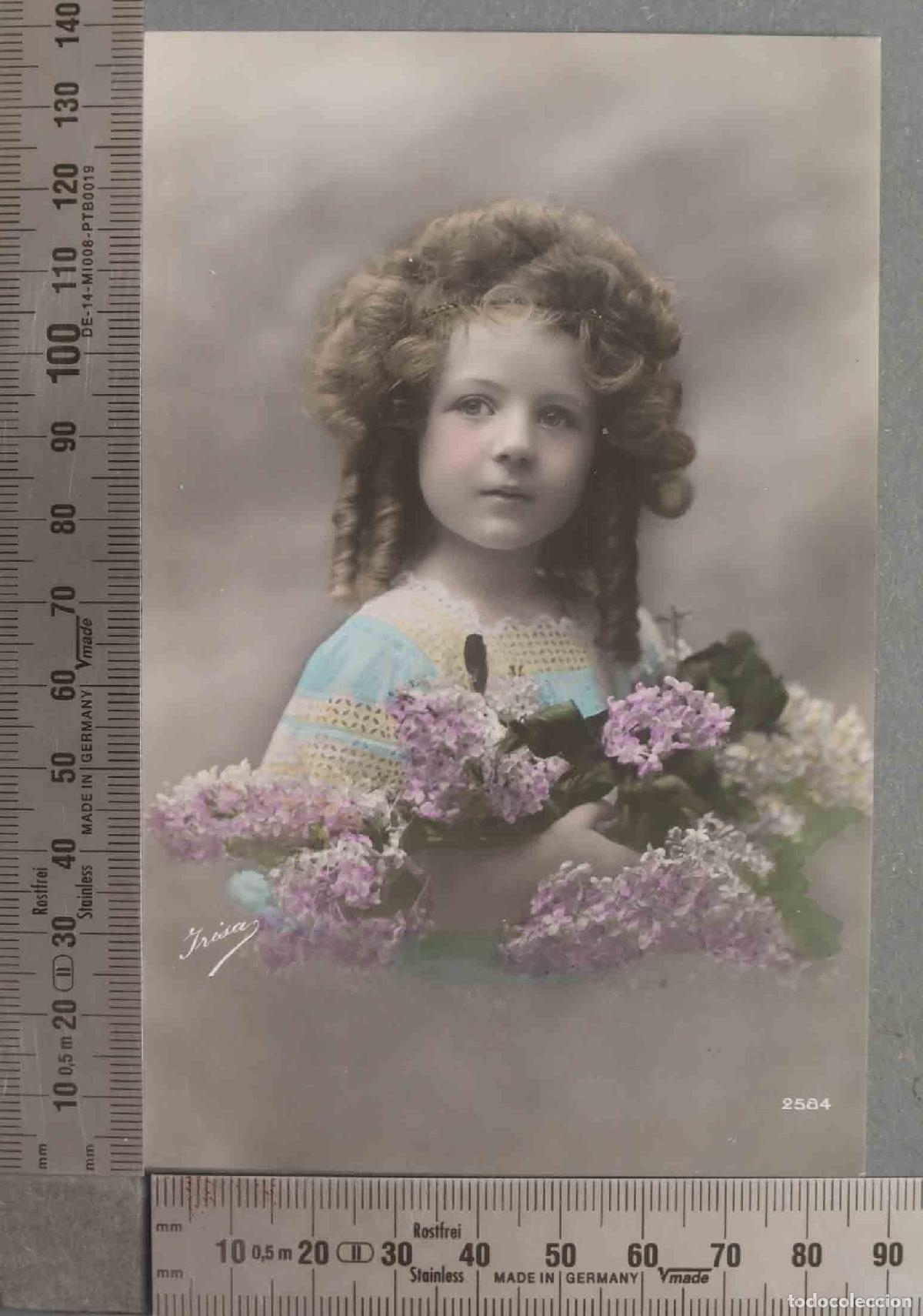 Postales: POSTAL. NI&Ntilde;A FLORES ILUMINADA - Foto 1