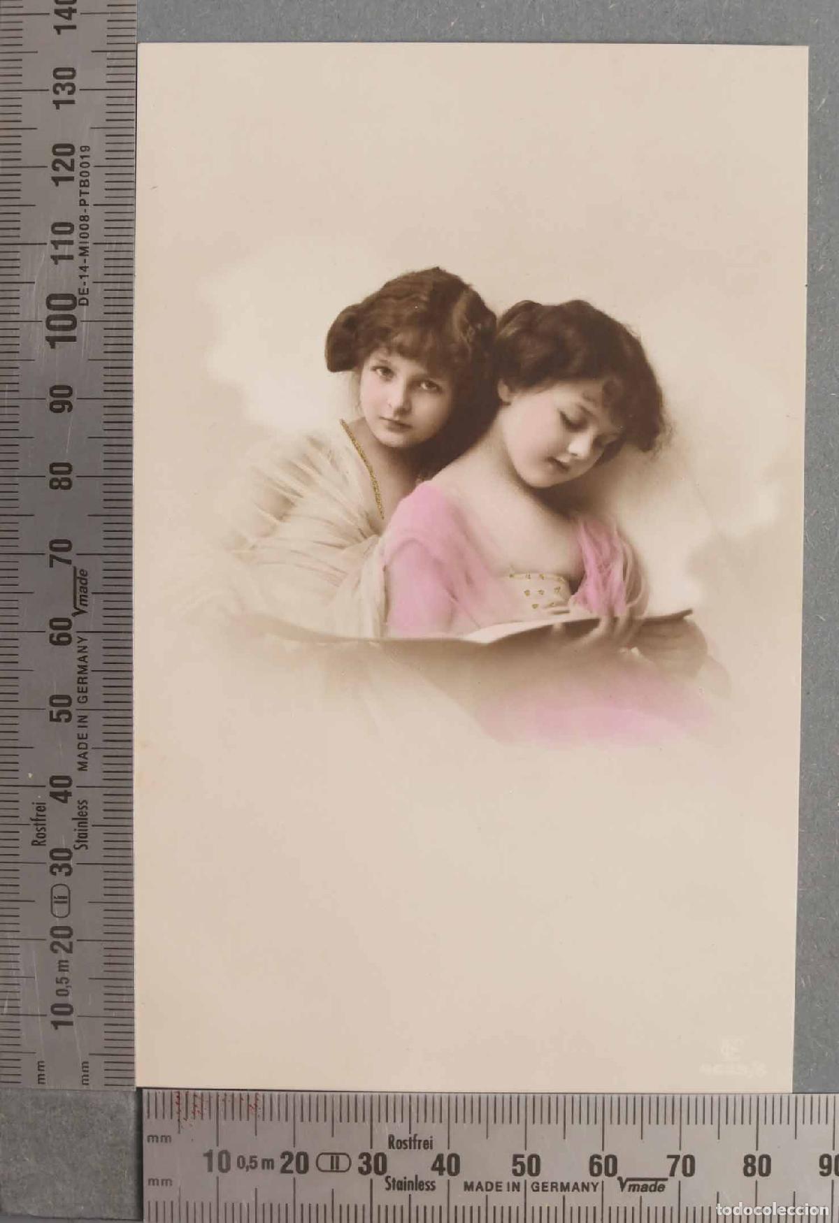 Postales: POSTAL. NI&Ntilde;AS LEYENDO. ILUMINADA - Foto 1