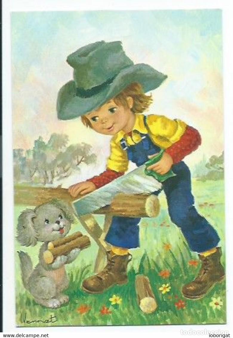 Postales: NI&Ntilde;O LE&Ntilde;ADOR CON PERRITO - Foto 1