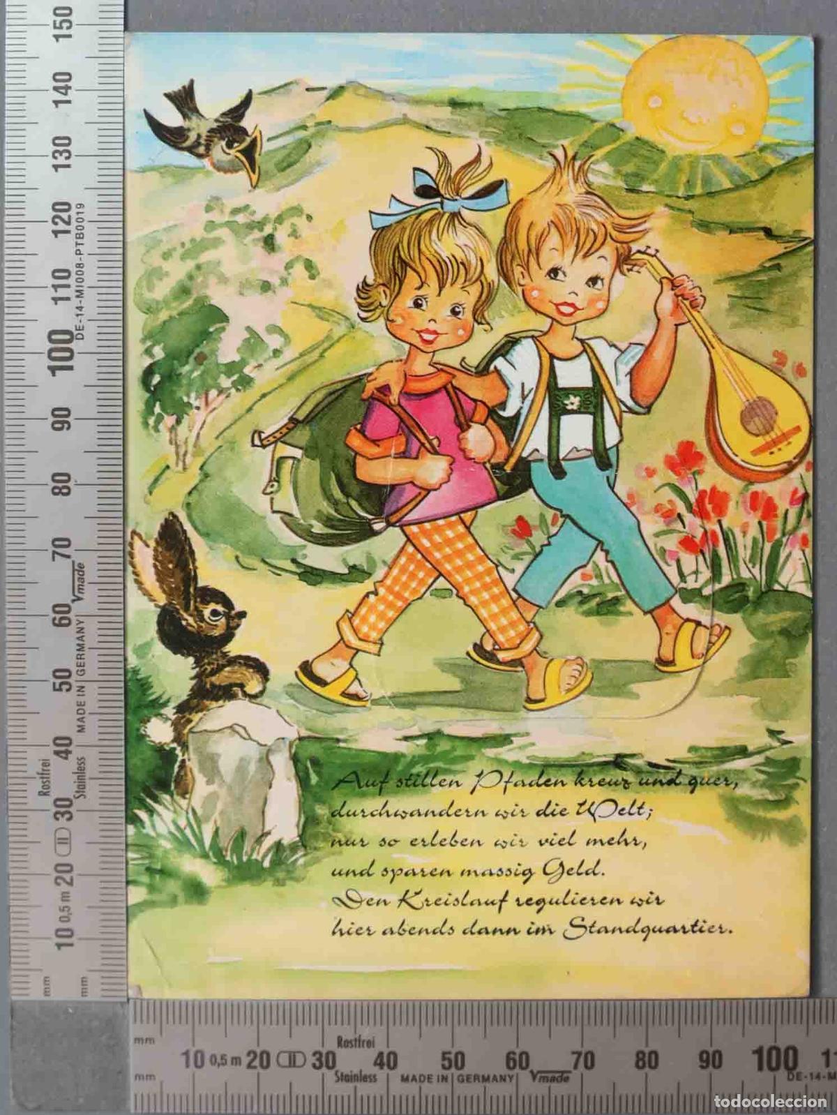 Postales: POSTAL. NI&Ntilde;OS DE EXCURSION. - Foto 1