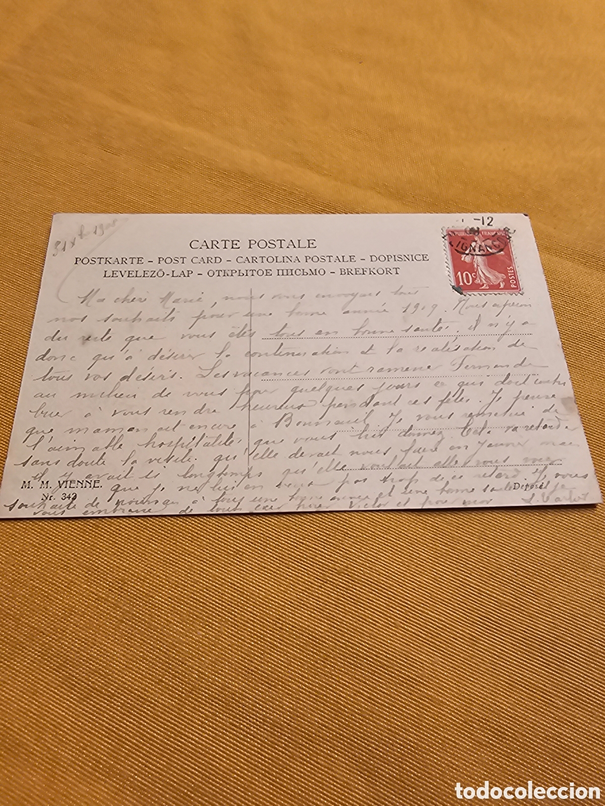 Postales: ANTIGUA POSTAL FRANCESA. CIRCULADA 1909 - Foto 2
