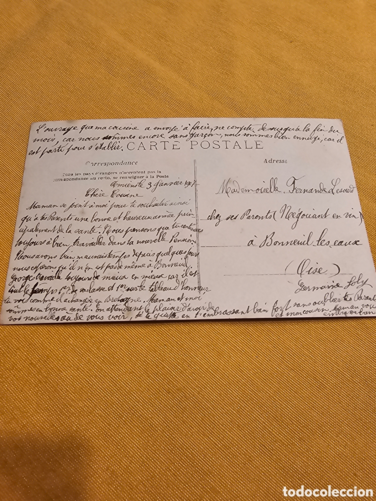 Postales: ANTIGUA POSTAL FRANCESA. CIRCULADA - Foto 2