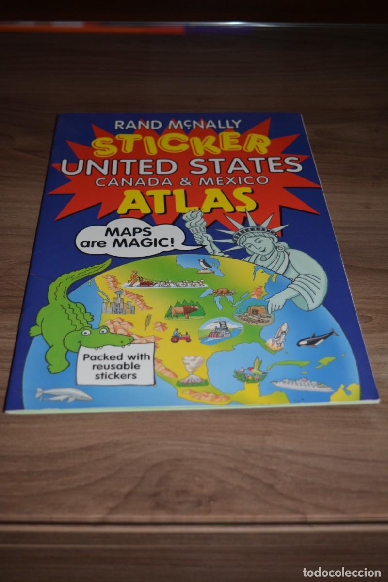 Postales: ALBUM GEOGRAFICO ESTADOUNIDENSE PARA NI&Ntilde;OS CON STICKERS DE PEGAR.RAND McNALLY