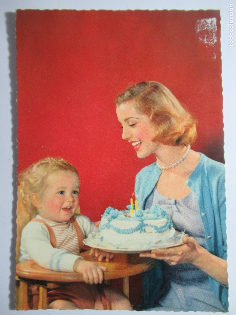 Postales: Postal ni&ntilde;o y mam&aacute; S/C - Foto 1