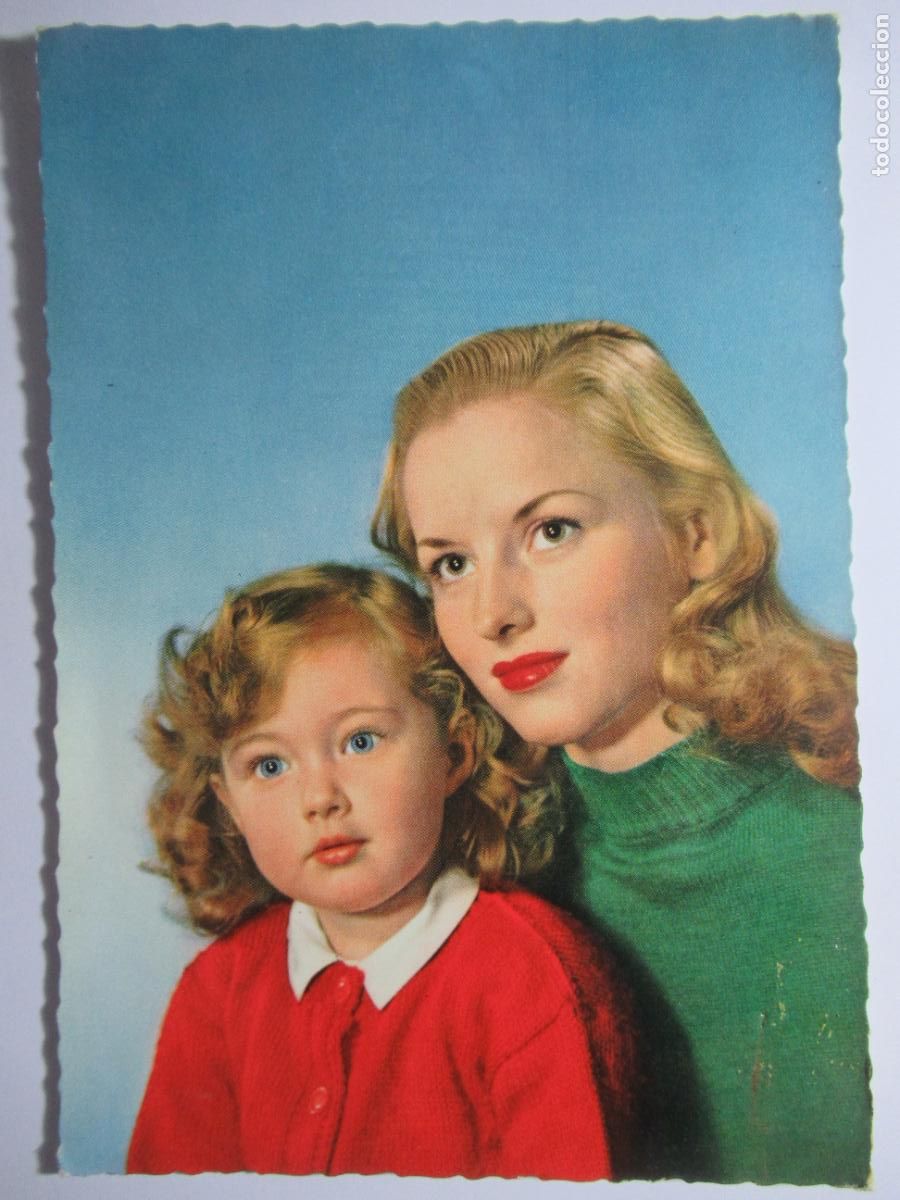 Postales: Postal ni&ntilde;a y mam&aacute; S/C - Foto 1