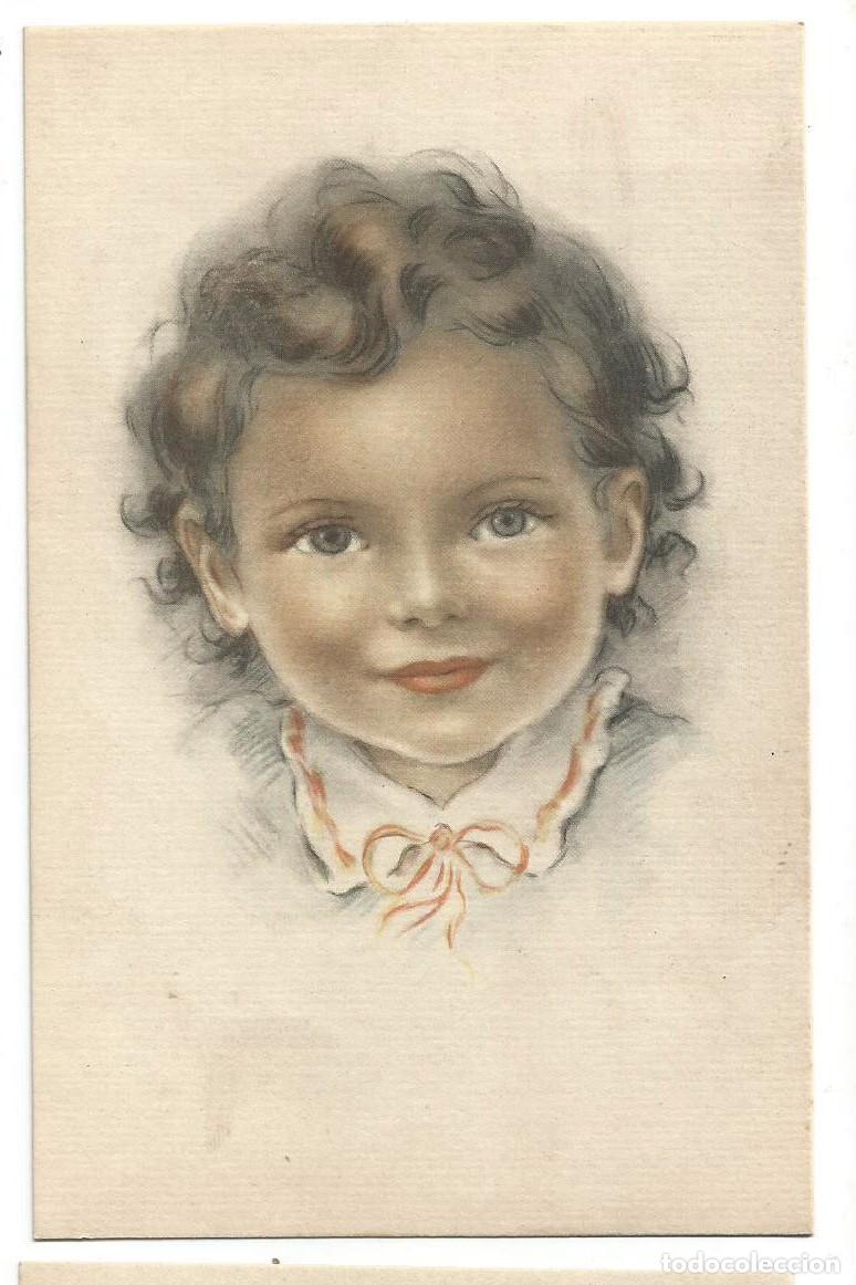 Postais: POSTAL NIÑA - DIBUJO A PASTEL - MADE IN SPAIN
