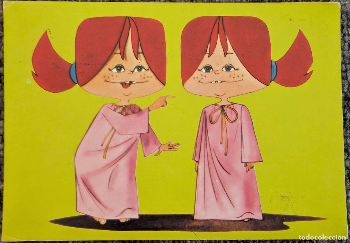 Postcards: Antigua postal de Licia y Ticia - Los Televicentes - Tarjeta fher - Cine Arte (1975)