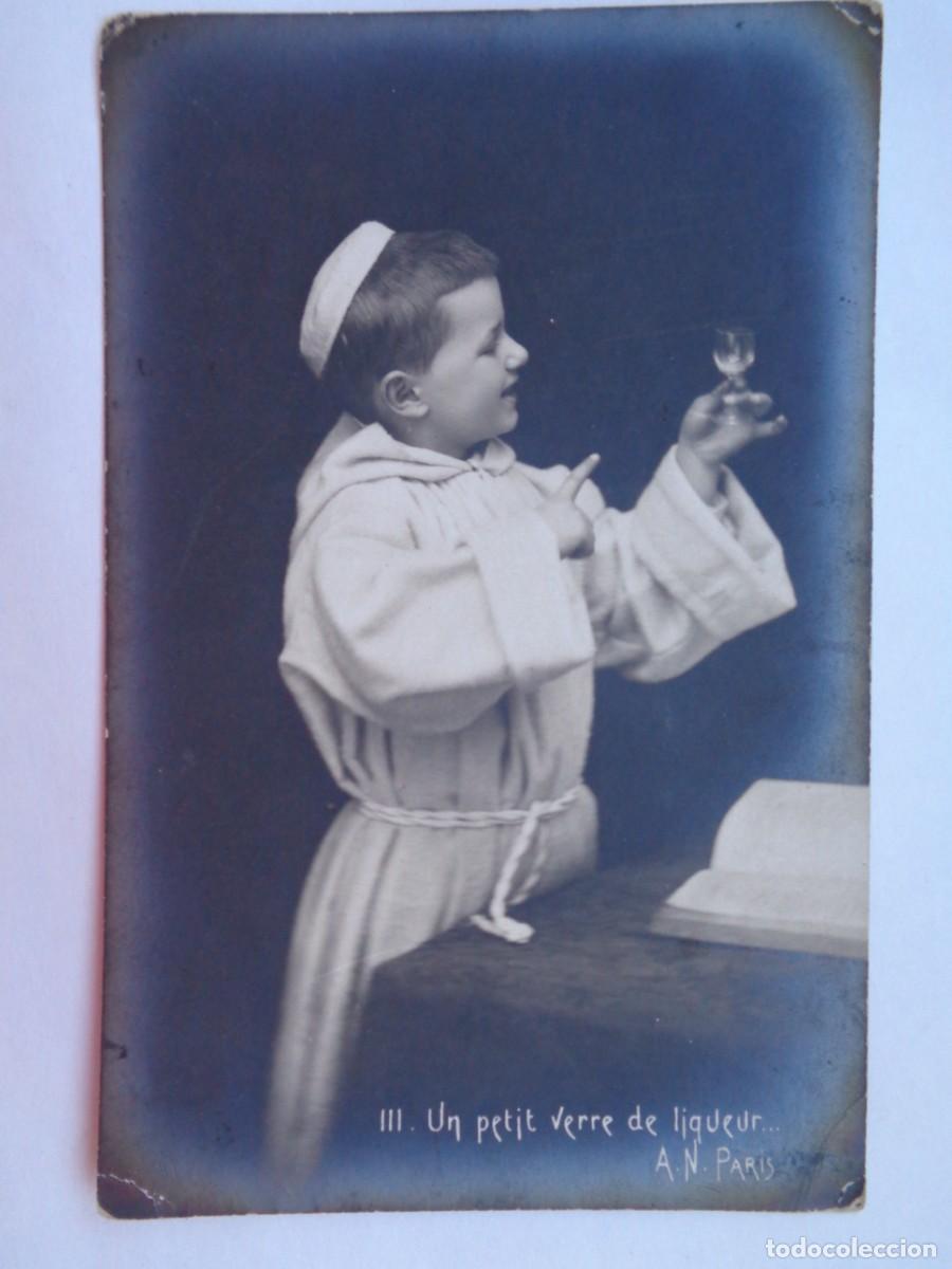 Postcards: BONITA POSTAL FOTOGRAFICA DE NI&Ntilde;O VESTIDO DE RELIGIOSO . FRANCESA DE PRINCIPIOS DE SIGLO