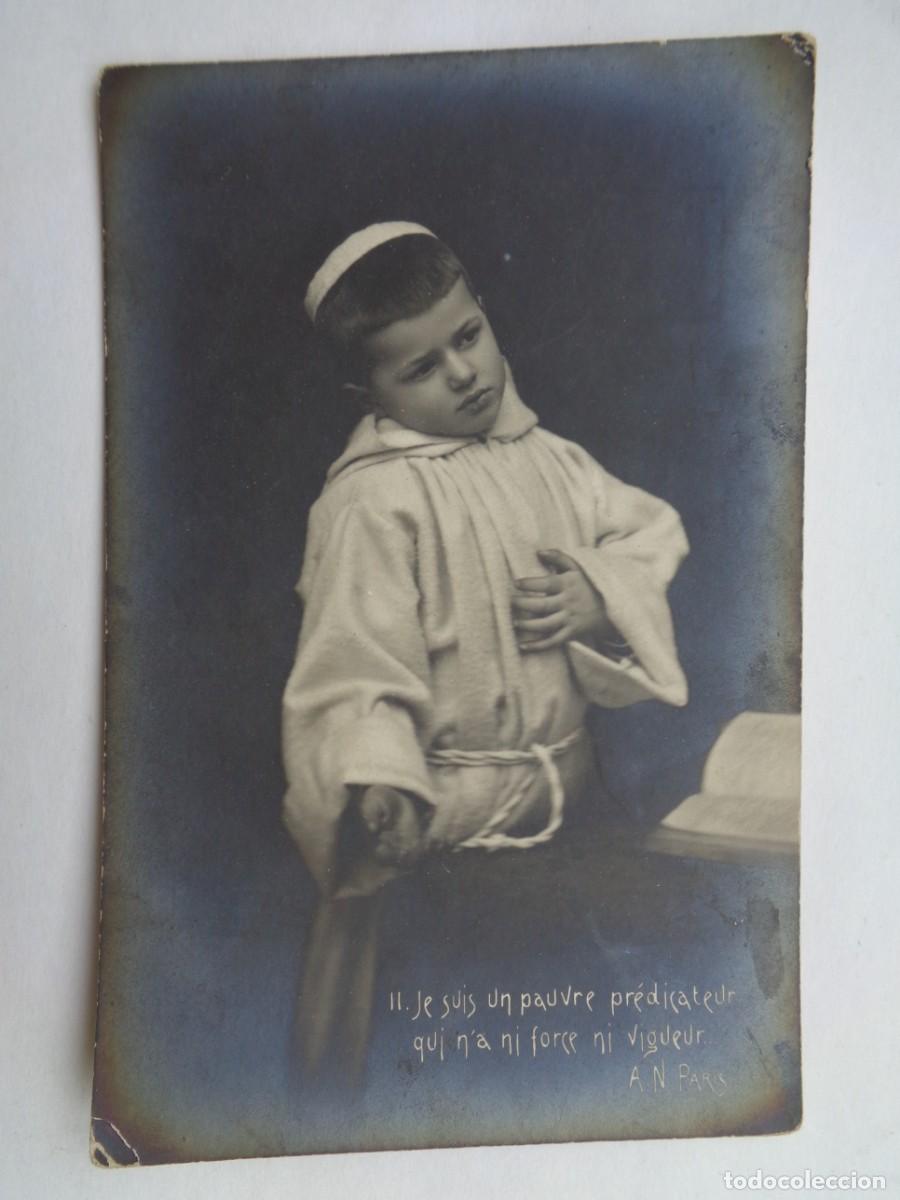 Postcards: BONITA POSTAL FOTOGRAFICA DE NI&Ntilde;O VESTIDO DE RELIGIOSO . FRANCESA DE PRINCIPIOS DE SIGLO