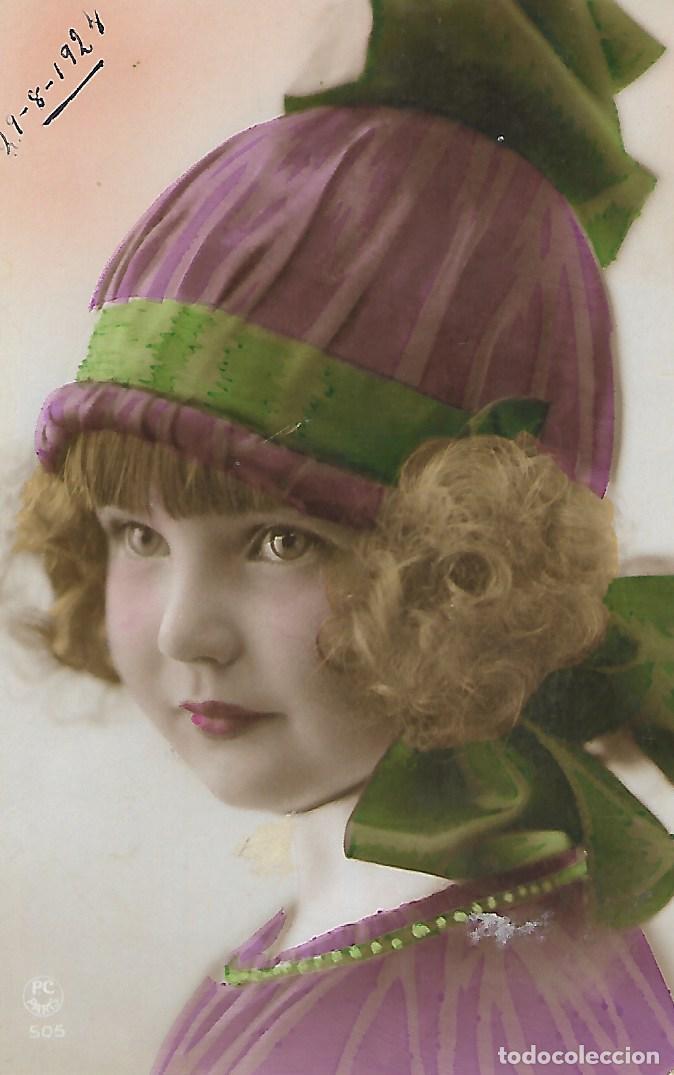 Postales: NI&Ntilde;A CON GORRO (1924) - Foto 1