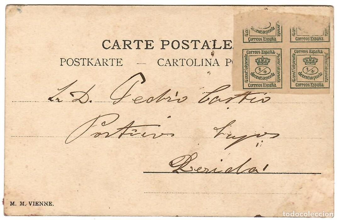 Postales: POSTAL EDICION M. M. VIENNE / CIRCULADA 1902 - Foto 2