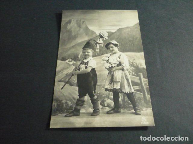 Postales: NI&Ntilde;OS CON FLORES POSTAL - Foto 1
