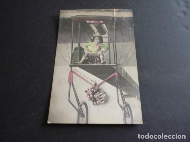 Postales: NI&Ntilde;O EN AVION POSTAL - Foto 1
