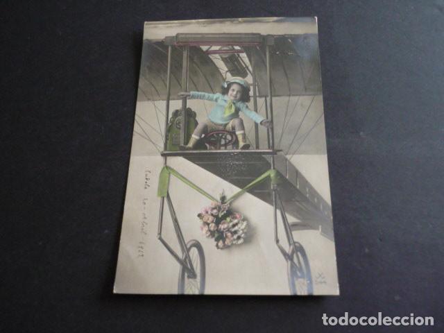 Postales: NI&Ntilde;O EN AVION POSTAL - Foto 1