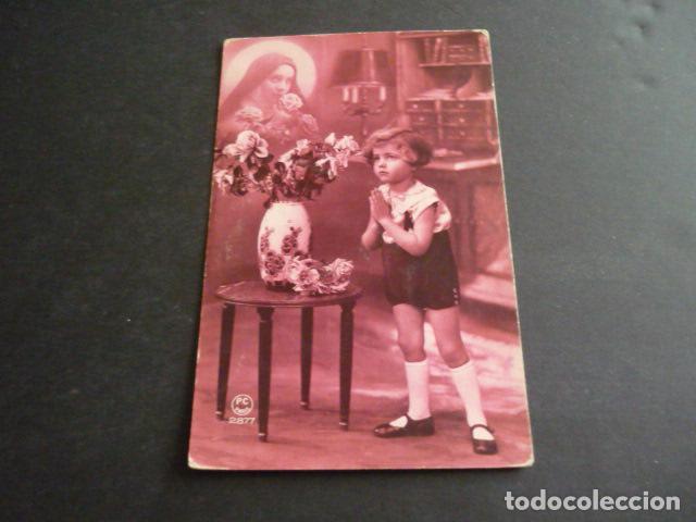 Postales: NI&Ntilde;A CON FLORES POSTAL - Foto 1