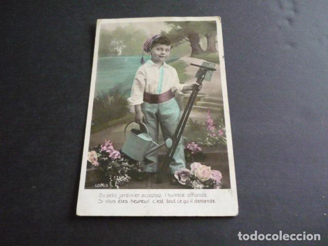 Postales: NI&Ntilde;O JARDINERO POSTAL - Foto 1