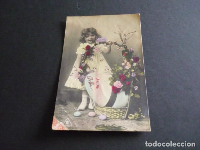 Postales: NI&Ntilde;A CON FLORES POSTAL - Foto 1